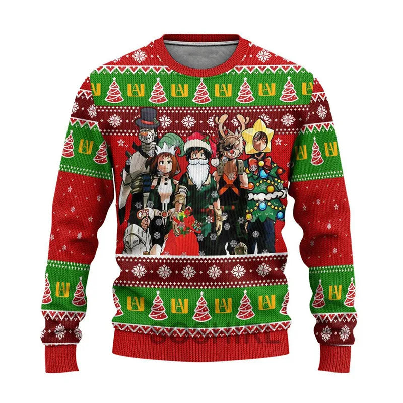 My Hero Academia Christmas Fleece Sweatshirt