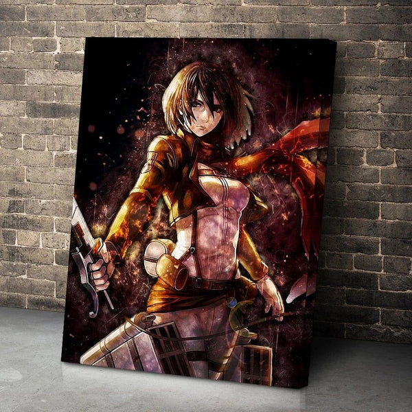 Mikasa Ackerman Canvas Poster - KUUMIKO
