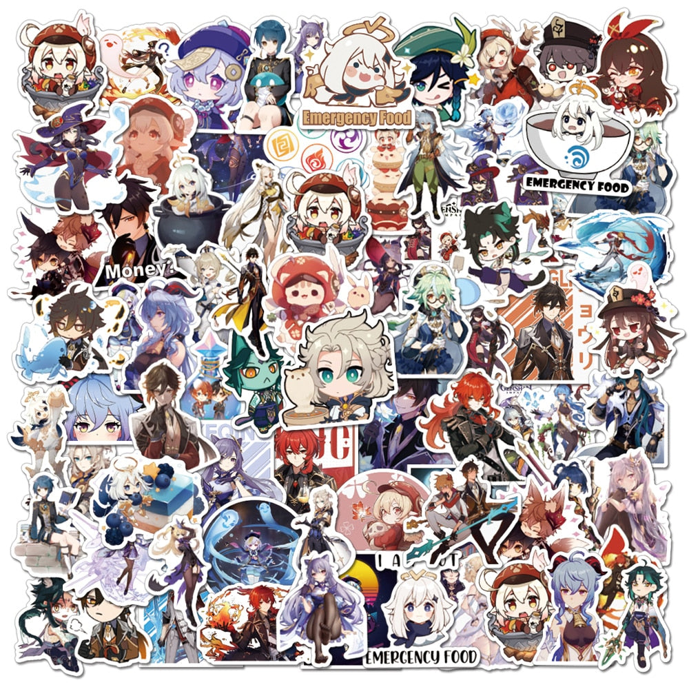 Genshin Impact 50/100 Pcs Sticker Set - KUUMIKO