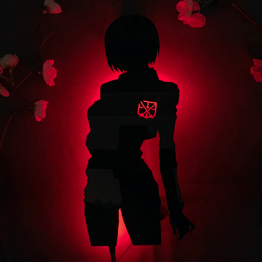 Attack on Titan Mikasa Silhouette Wall Lamp - KUUMIKO