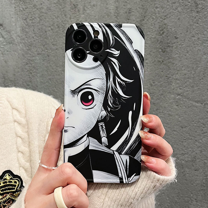 Demon Slayer B/W iPhone Case - KUUMIKO