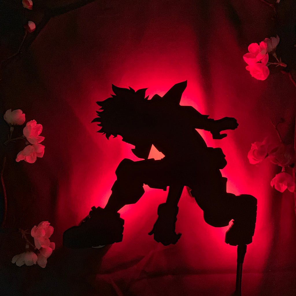My Hero Academia Izuku Midoriya Silhouette Wall Lamp - KUUMIKO
