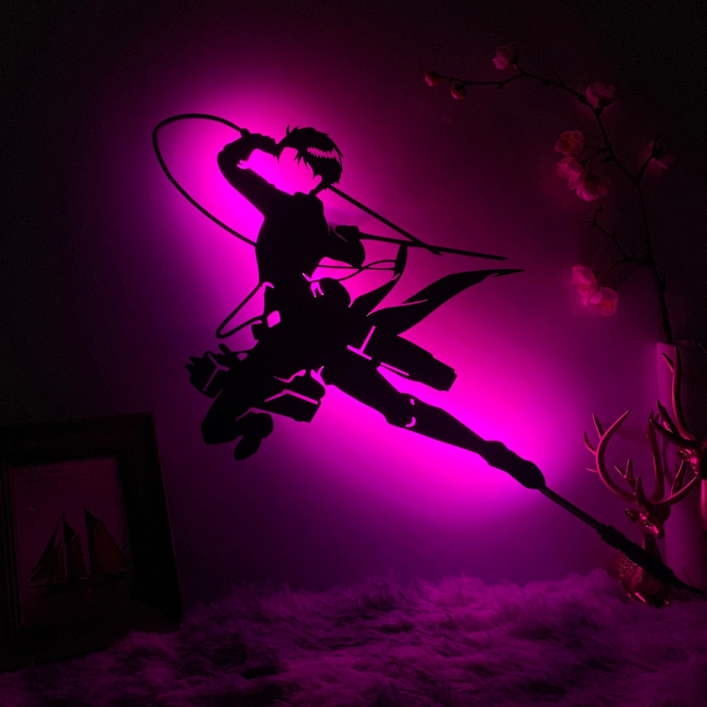 Eren Yeager Silhouette Wall Lamp - KUUMIKO