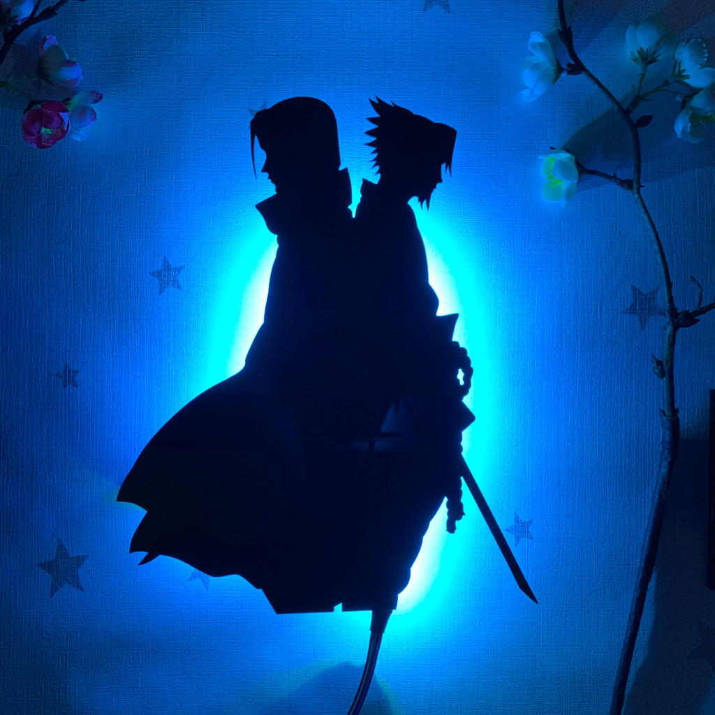 Itachi X Sasuke Silhouette Wall Lamp - KUUMIKO
