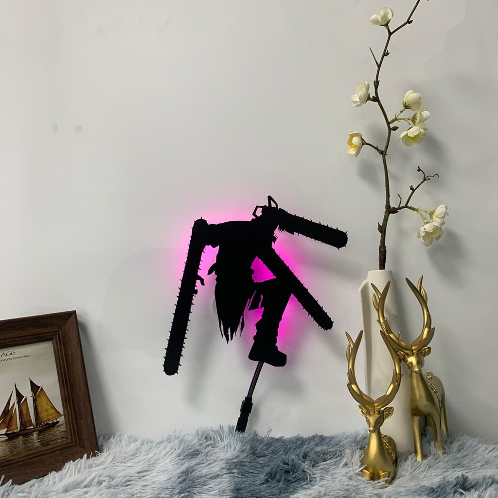 Chainsaw Man Silhouette Wall Lamp - KUUMIKO