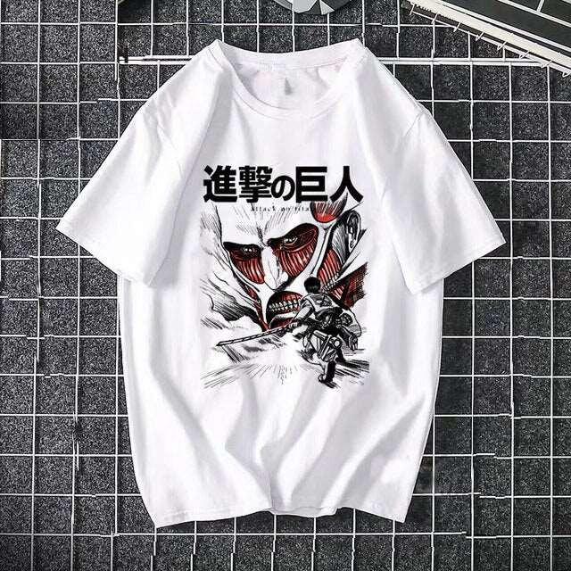 Attack On Titan T-Shirts White - KUUMIKO