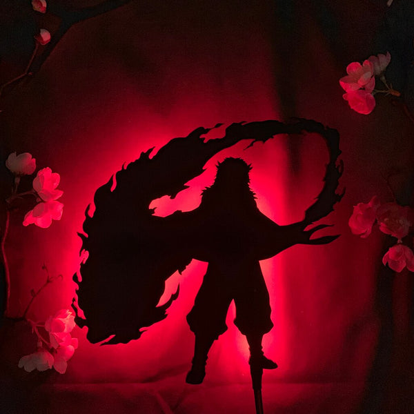 Demon Slayer Kyojuro Rengoku Silhouette Wall Lamp - KUUMIKO