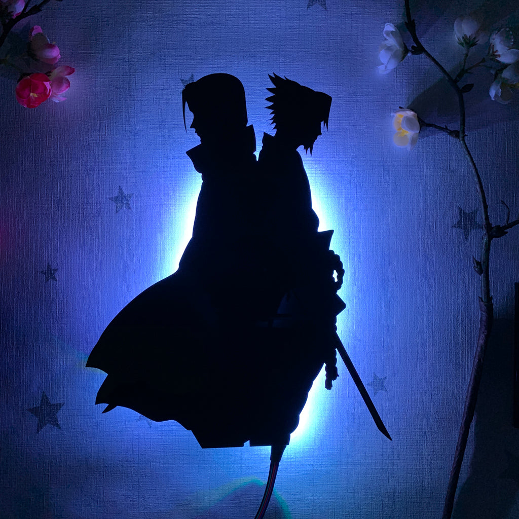Itachi X Sasuke Silhouette Wall Lamp - KUUMIKO