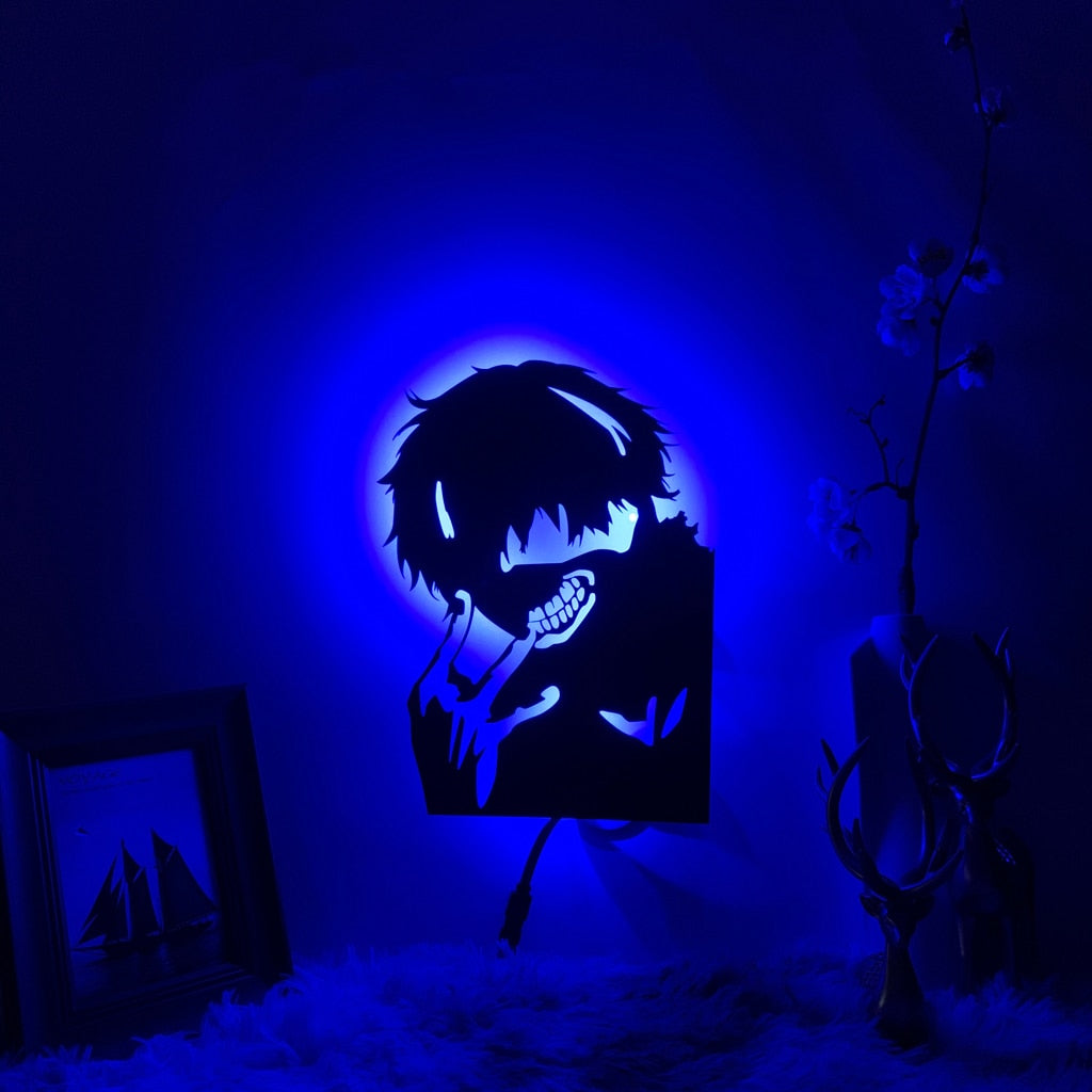 Tokyo Ghoul Ken Kaneki Silhouette Wall Lamp - KUUMIKO