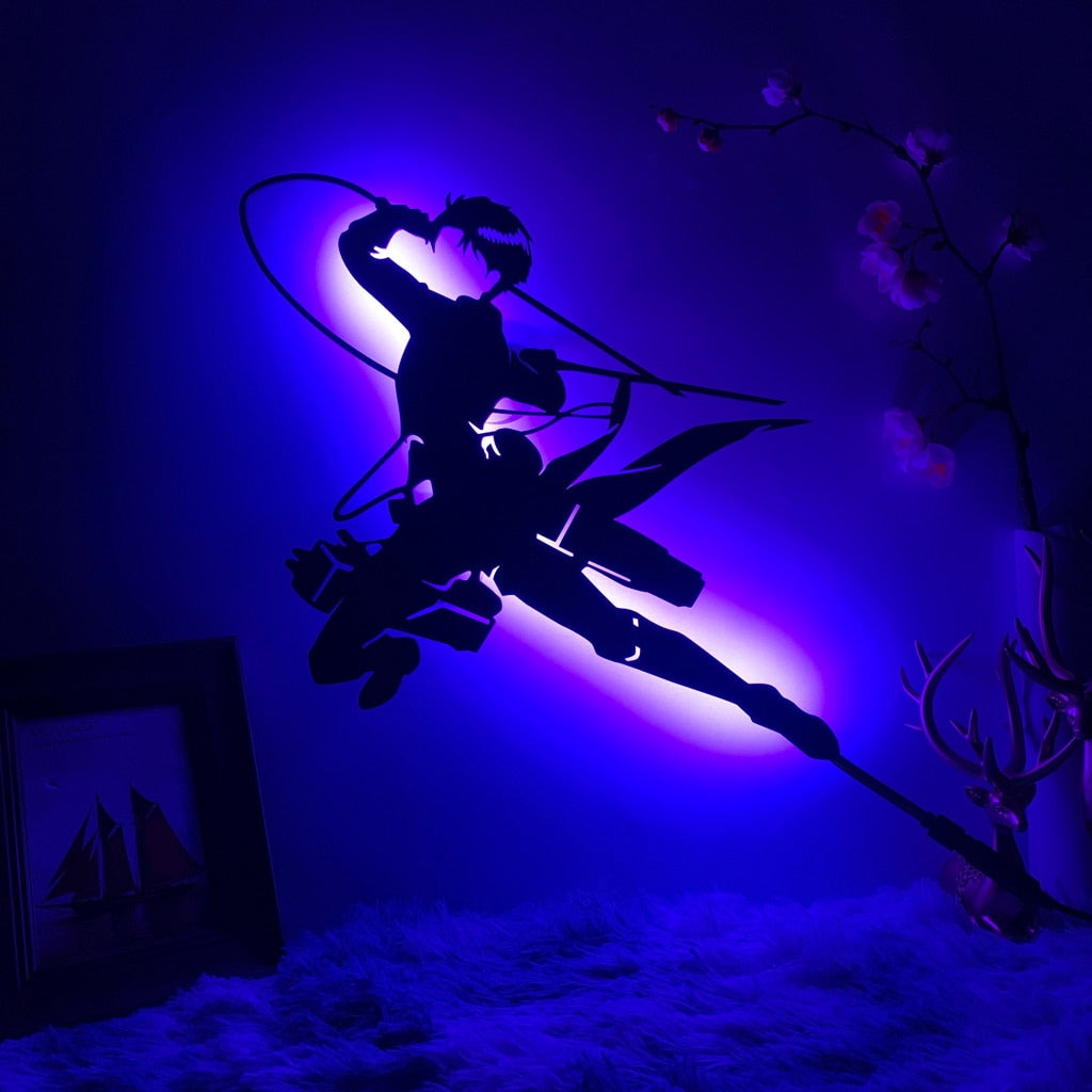 Eren Yeager Silhouette Wall Lamp - KUUMIKO