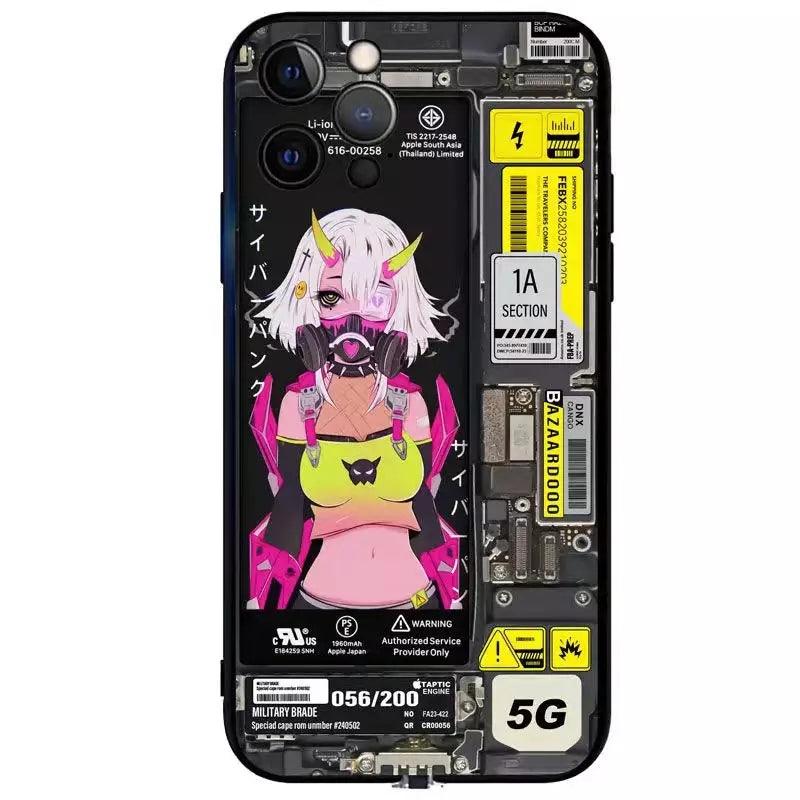 Cyberpunk Anime Girl iPhone LED Case - KUUMIKO