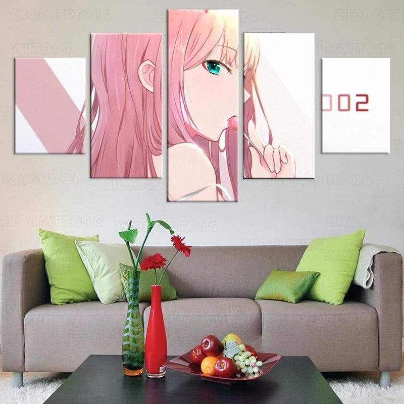 Darling in the franxx 5 Piece Canvas Poster - KUUMIKO
